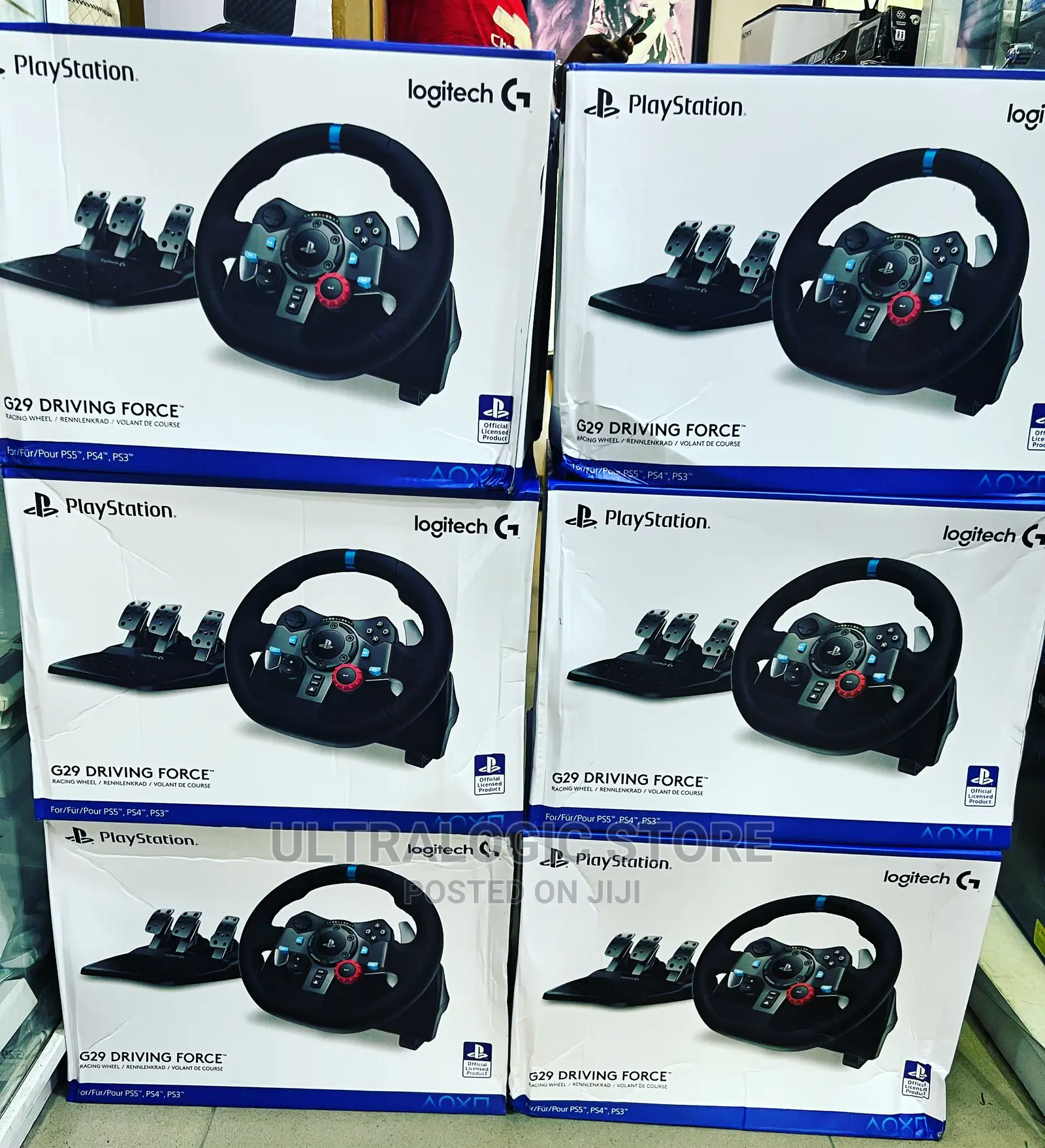 New Logitech G29 Driving Force Racing Wheel Ps5 Ps4 Ps3 Pc