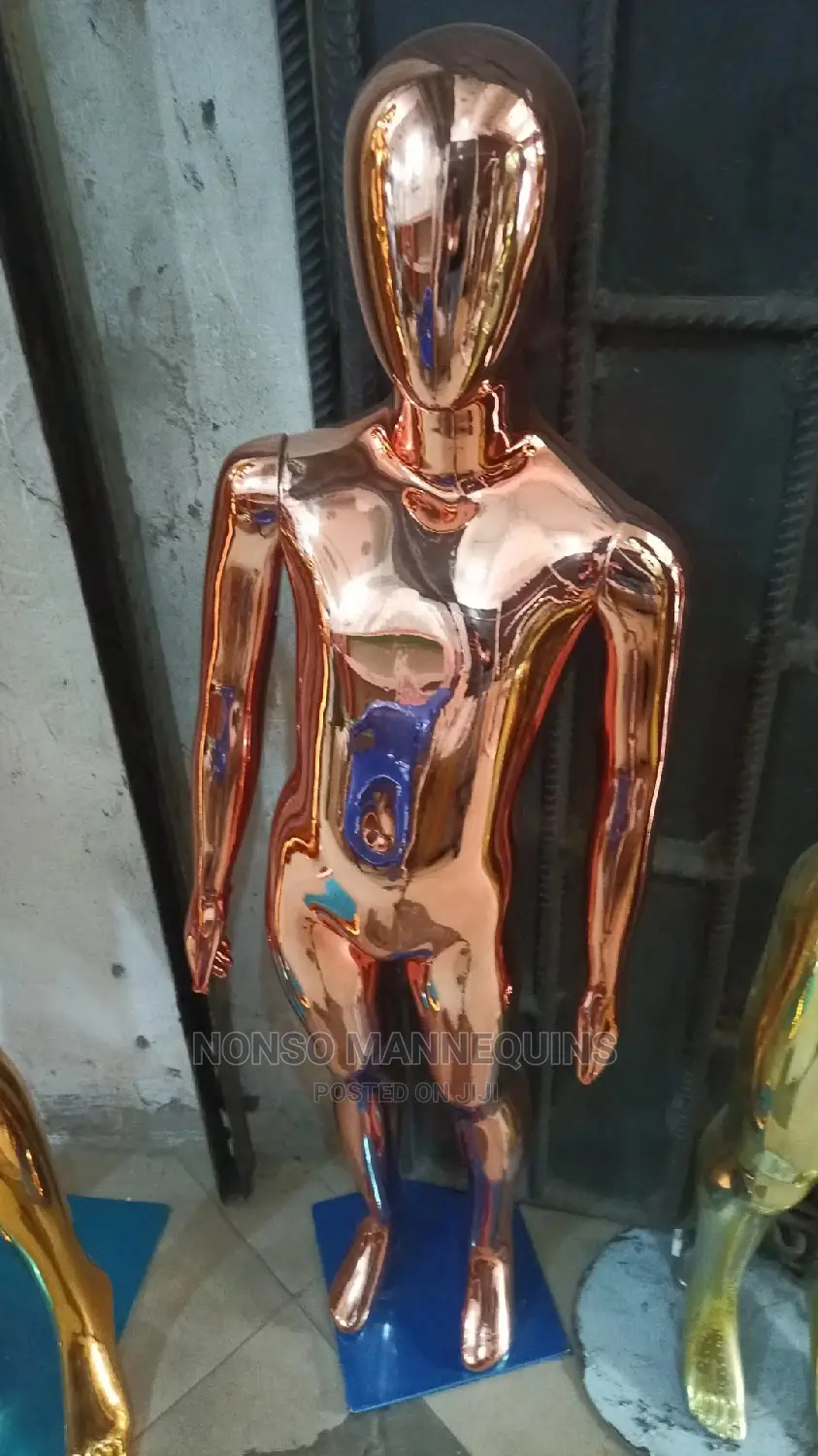 Rose Gold Unisex Faceless Chrome Children MANNEQUIN