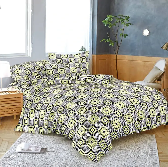 Duvet and Bedsheet With 4 Pillowcases 7/7 Size (Pure Cotton)
