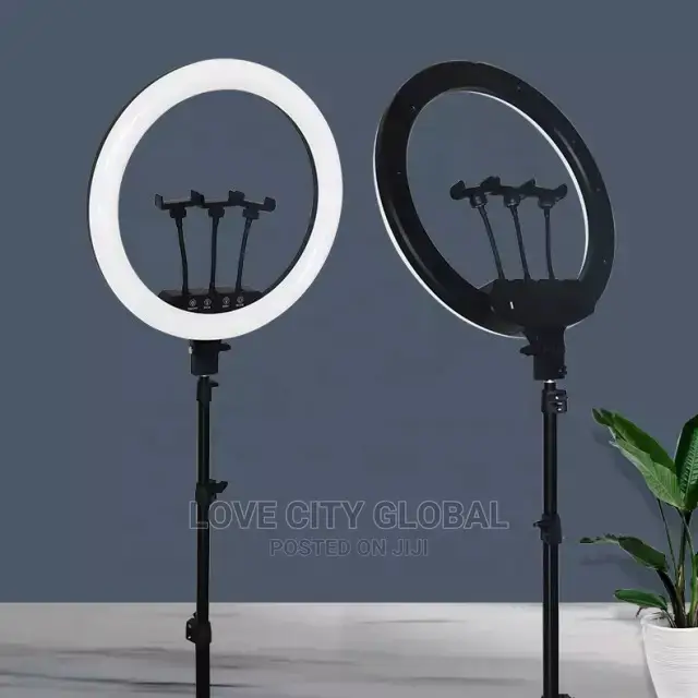 18" Ring Light, 2.1m Stand, Remote, Bluetooth Shuttle Selfie