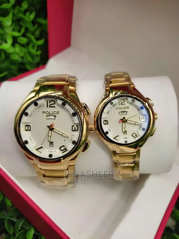 Police Couple's Wristwatch 001 - Gold