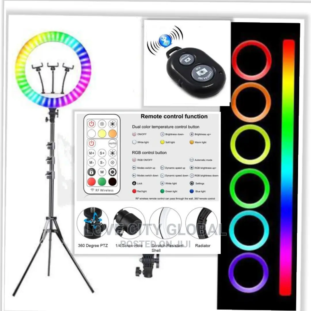 13" RGB Ringlight With Stand, Remote, Bluetooth Shuttle