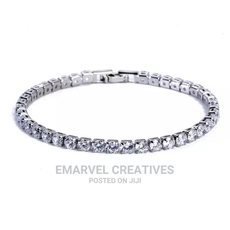 4mm Cubic Zirconia Green Tennis Bracelet Chain Bracelet