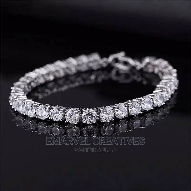 4mm Cubic Zirconia Green Tennis Bracelet Chain Bracelet
