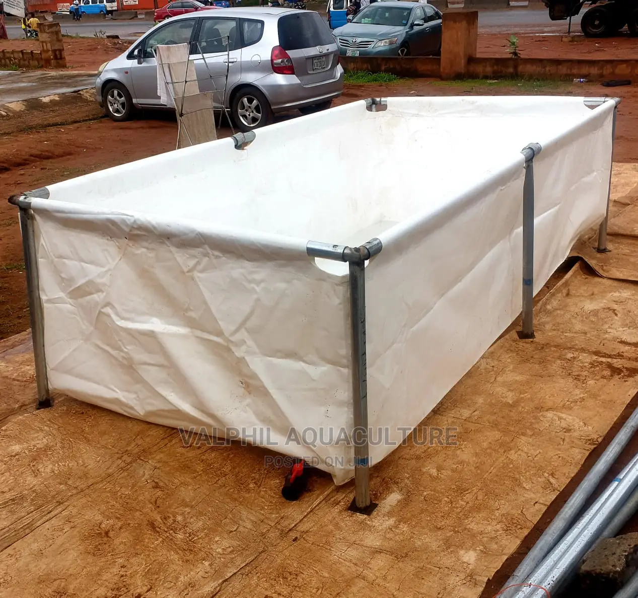 White Tarpaulin Fish Pond