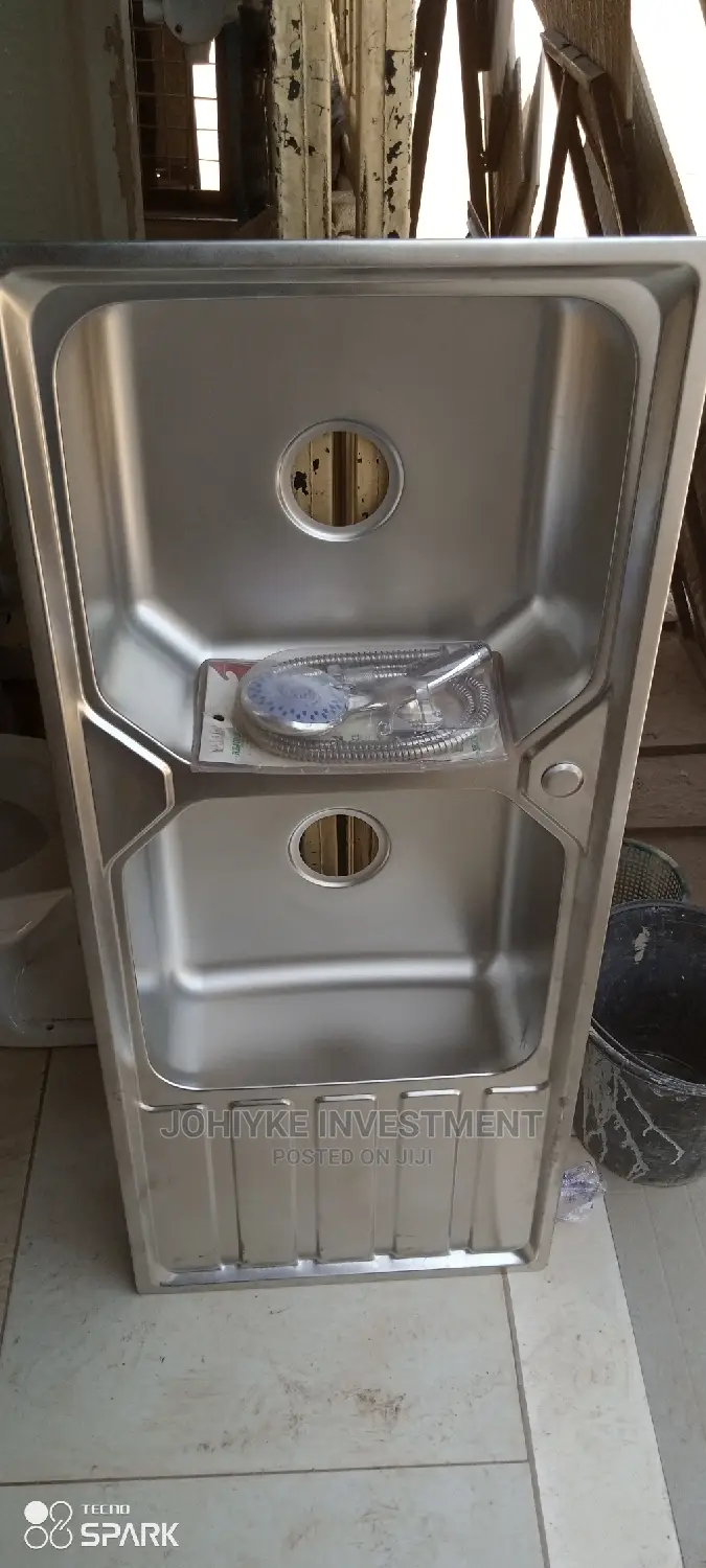 High Quality Italian Double Bowle Single Try Antirust Sink