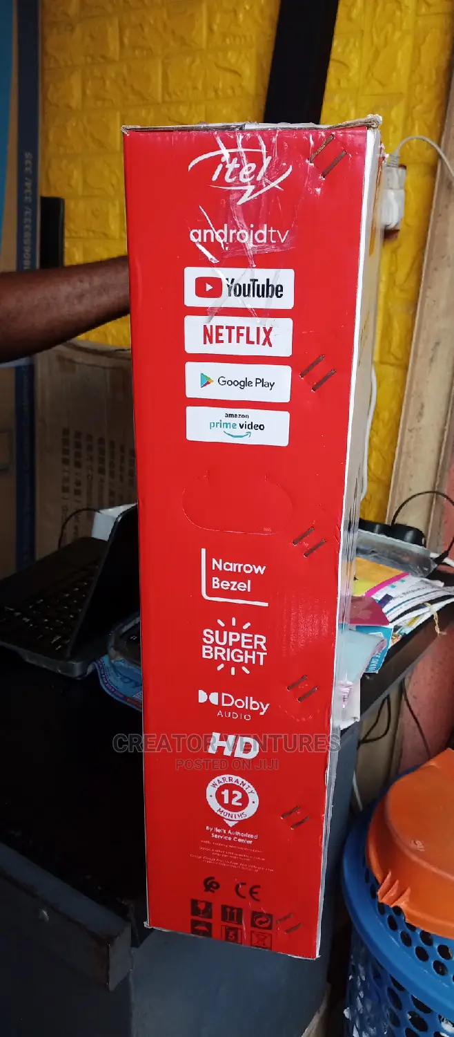 Itel 32" Smart Android TV, With Netflix ,Wifi,USB ,Full Hd, 43" AVAIL