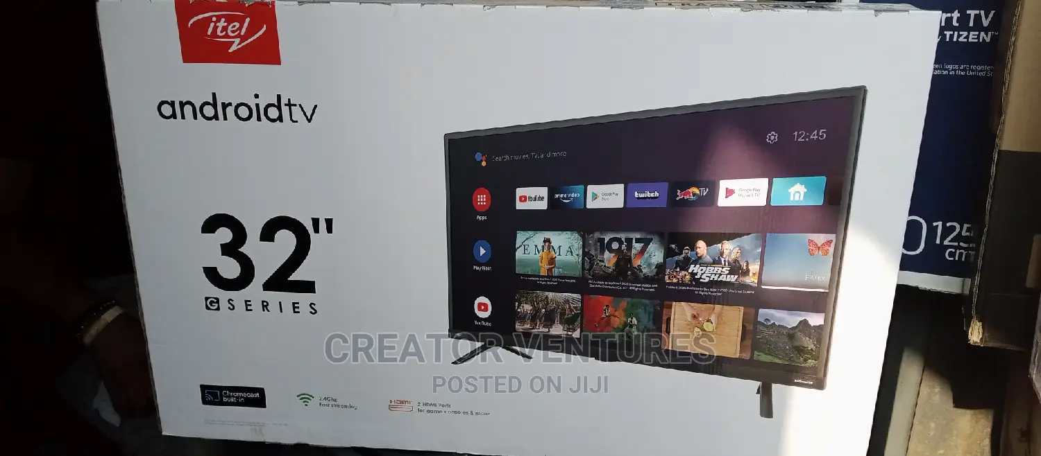 Itel 32" Smart Android TV, With Netflix ,Wifi,USB ,Full Hd, 43" AVAIL