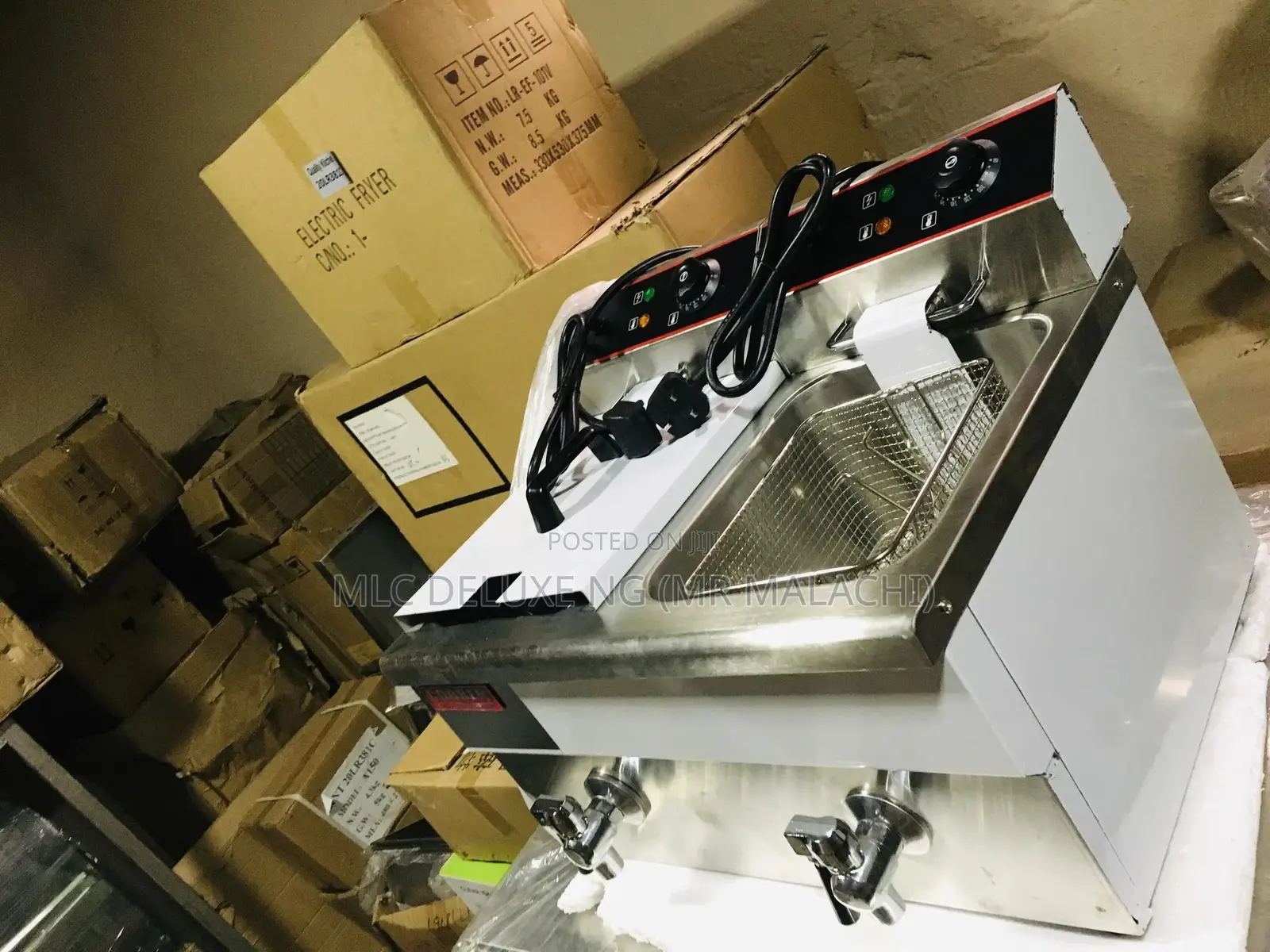 Double 12l Electric Commercial Deep Fryer With Taps (Quality