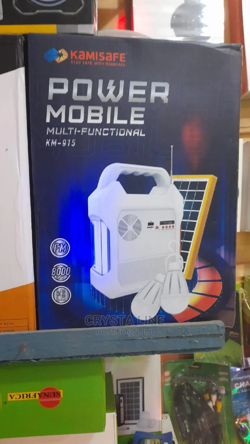 Kamisafe Power Mobile Solar,With Two Bulbs and Solar Panels