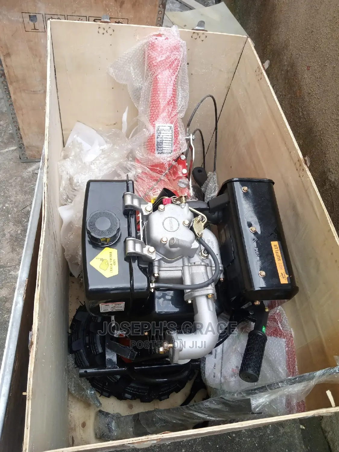 13hp Industrial Power Tilling Machine. Kama Diesel Engine.