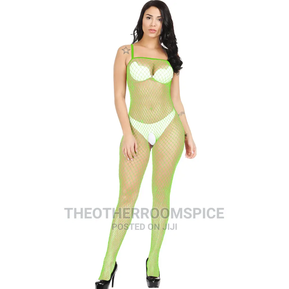 Bodystocking Costume Lingerie Women Fishnet Mesh