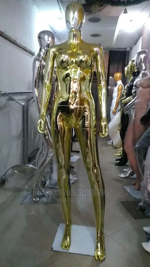 Big Size Female Gold Chrome Display MANNEQUINS
