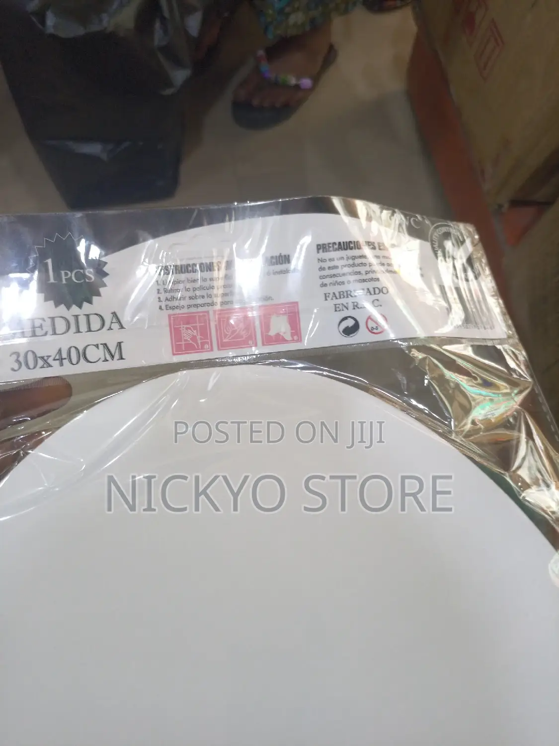 40cm by 6ocm Val Acrylic Flexible Mirror Adhesive Stickers