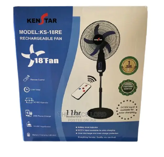 Kenstar 18" Rechargeable Fan - Ks18re
