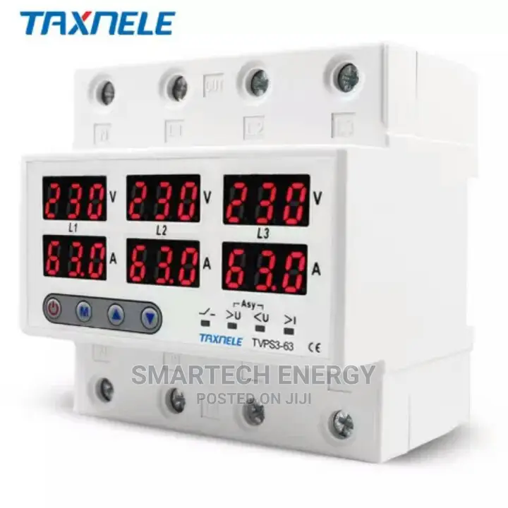 3 Phase Digital Adjustable Voltage and Current Protector.
