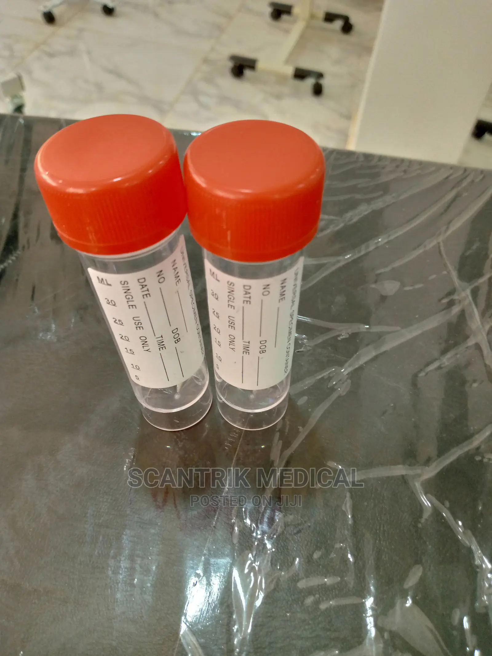 Universal Container With Cap, With Patient Label, Sterile