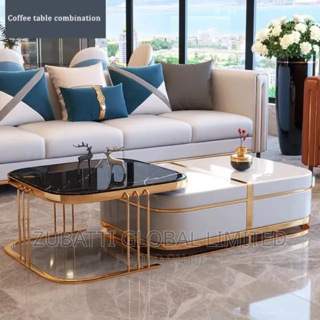 Royal Palace Foreign Television Stand Wt Coffee Center Table