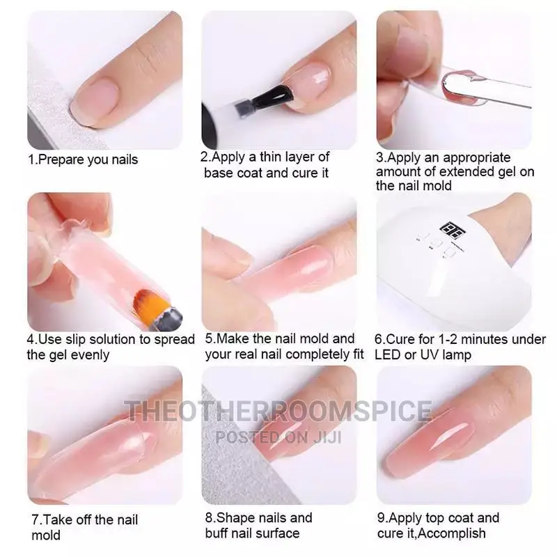 15pc Polygel Nail Kit Building UV Gel Extension Manicure Set