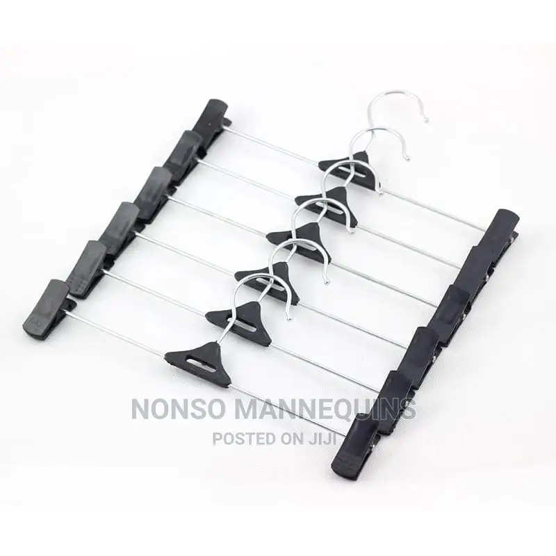 10 Pieces a Pack Black Clip Hangers