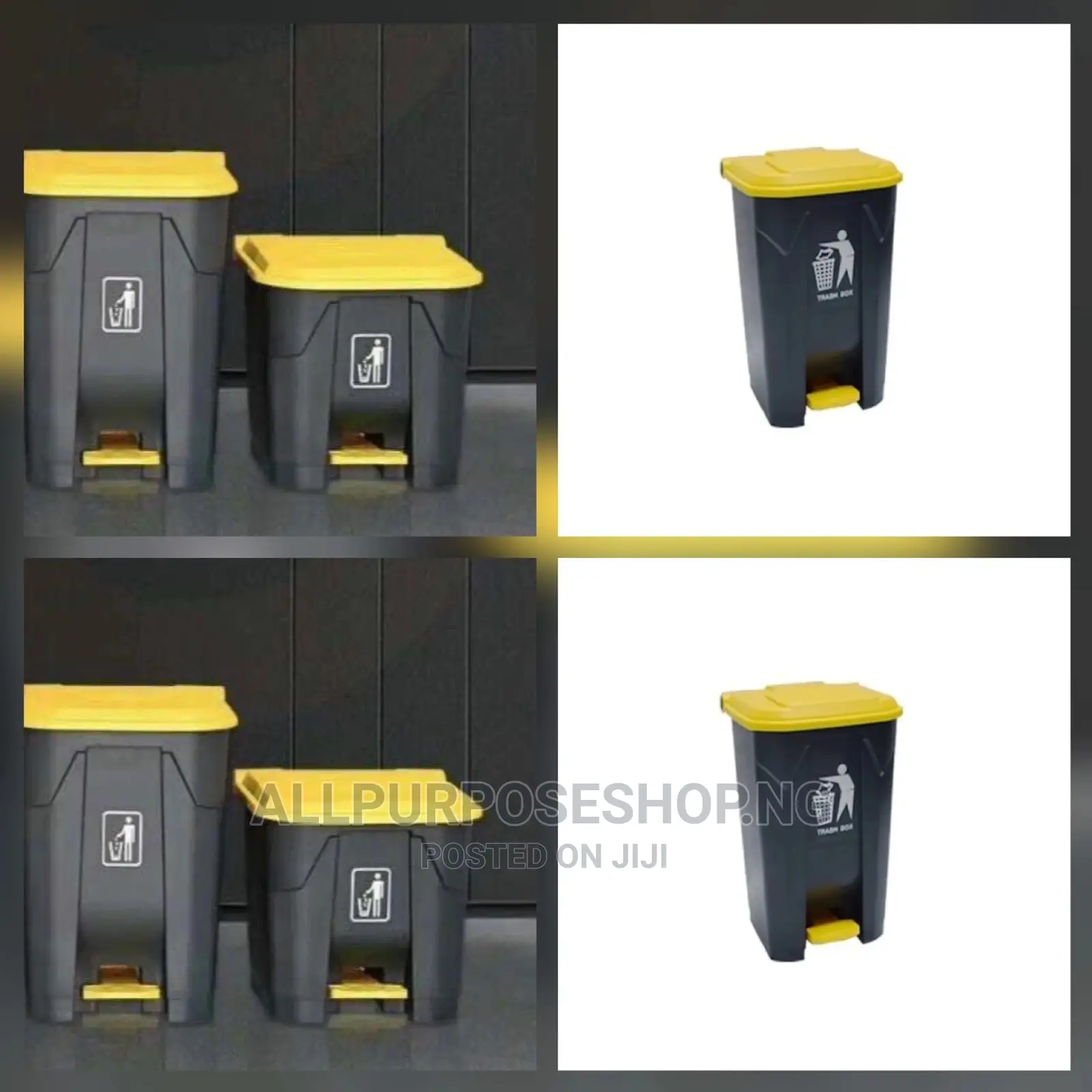 Grey Pedal Bins