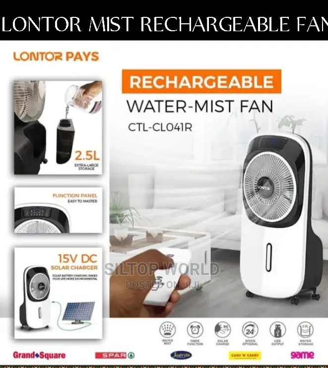 Lontor Rechargeable Mist Fan