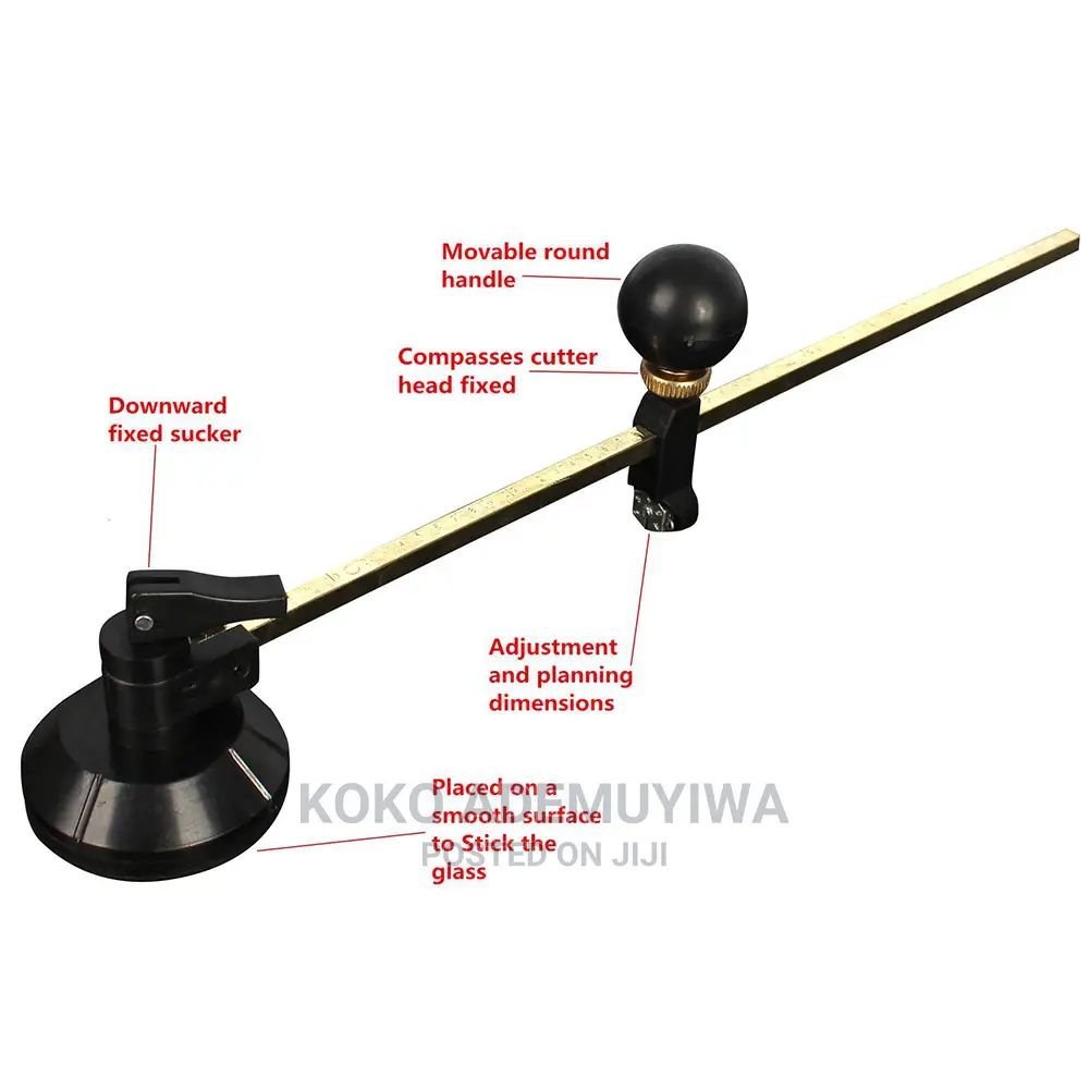 100cm 6 Wheel Compass Circular Glass Cutter With Suction Cup