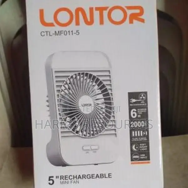 Lontor 5" Rechargeable Mini Fan