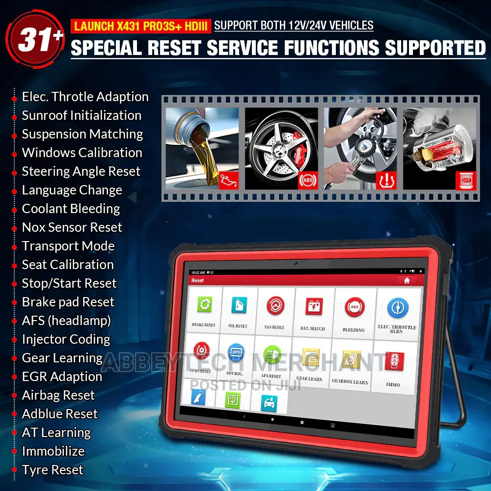 Launch X431 Pro3s+ Hdiii for 12v and 24v Cars Trucks