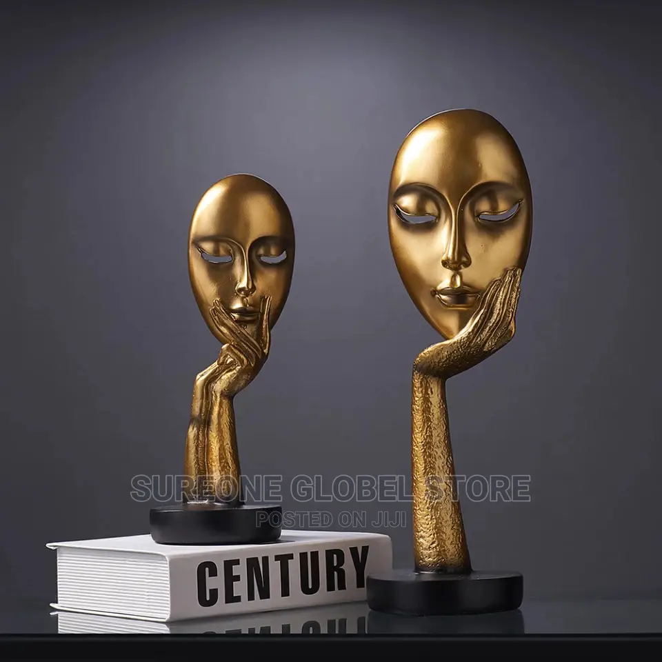 Human Face Statue Abstract Sculpture