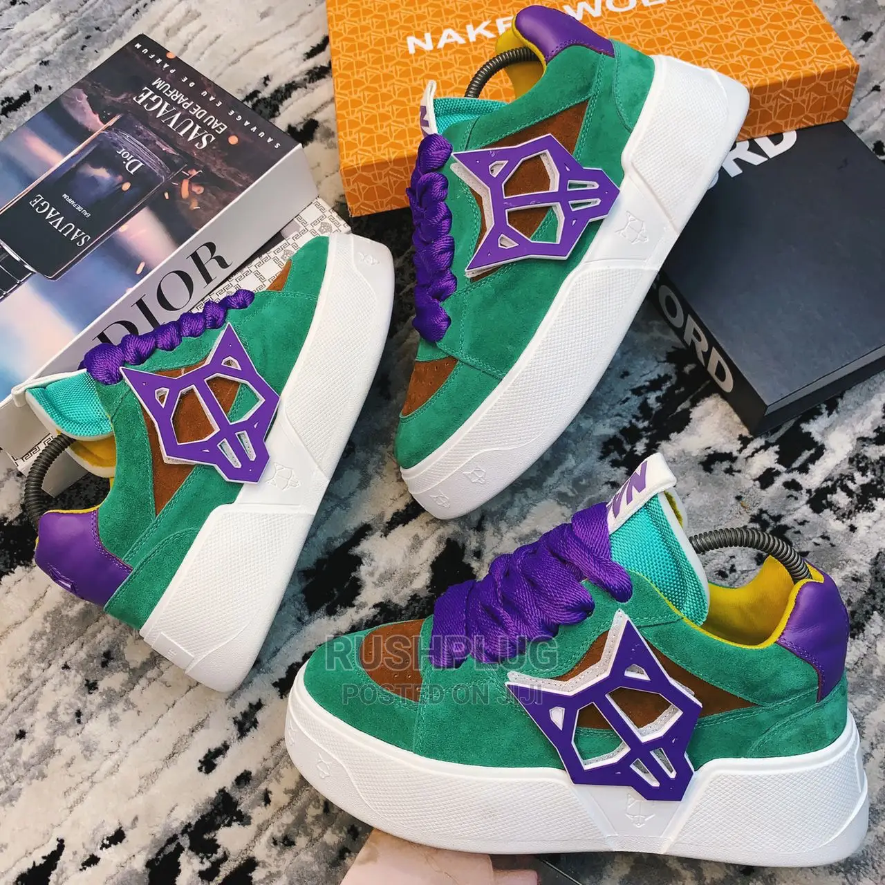 Naked Wolfe “Kosa” Green Brown Sneakers