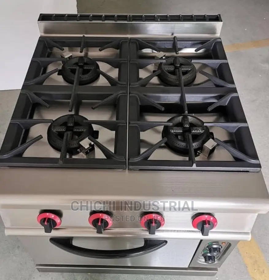 4 Burner Gas Cooker With Oven Industrial