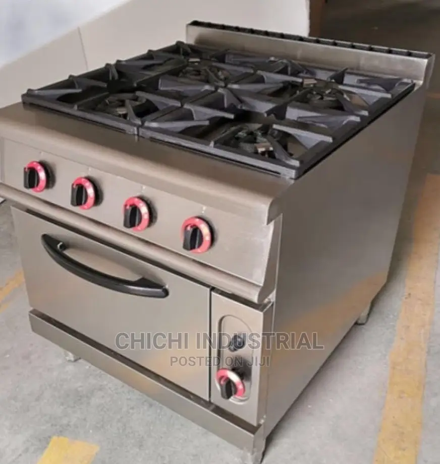 4 Burner Gas Cooker With Oven Industrial