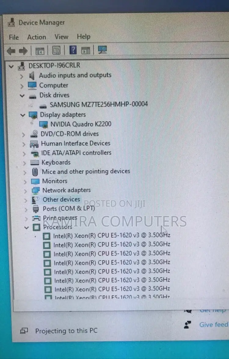 Desktop Computer Dell Precision 5820 32GB Intel Xeon SSD 1T