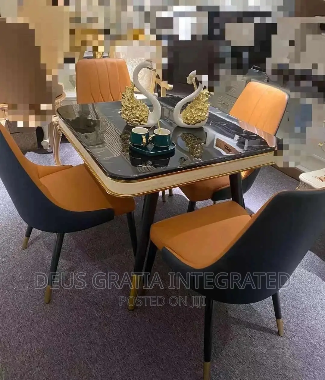Dinning Set by 4 Chairs Luxury