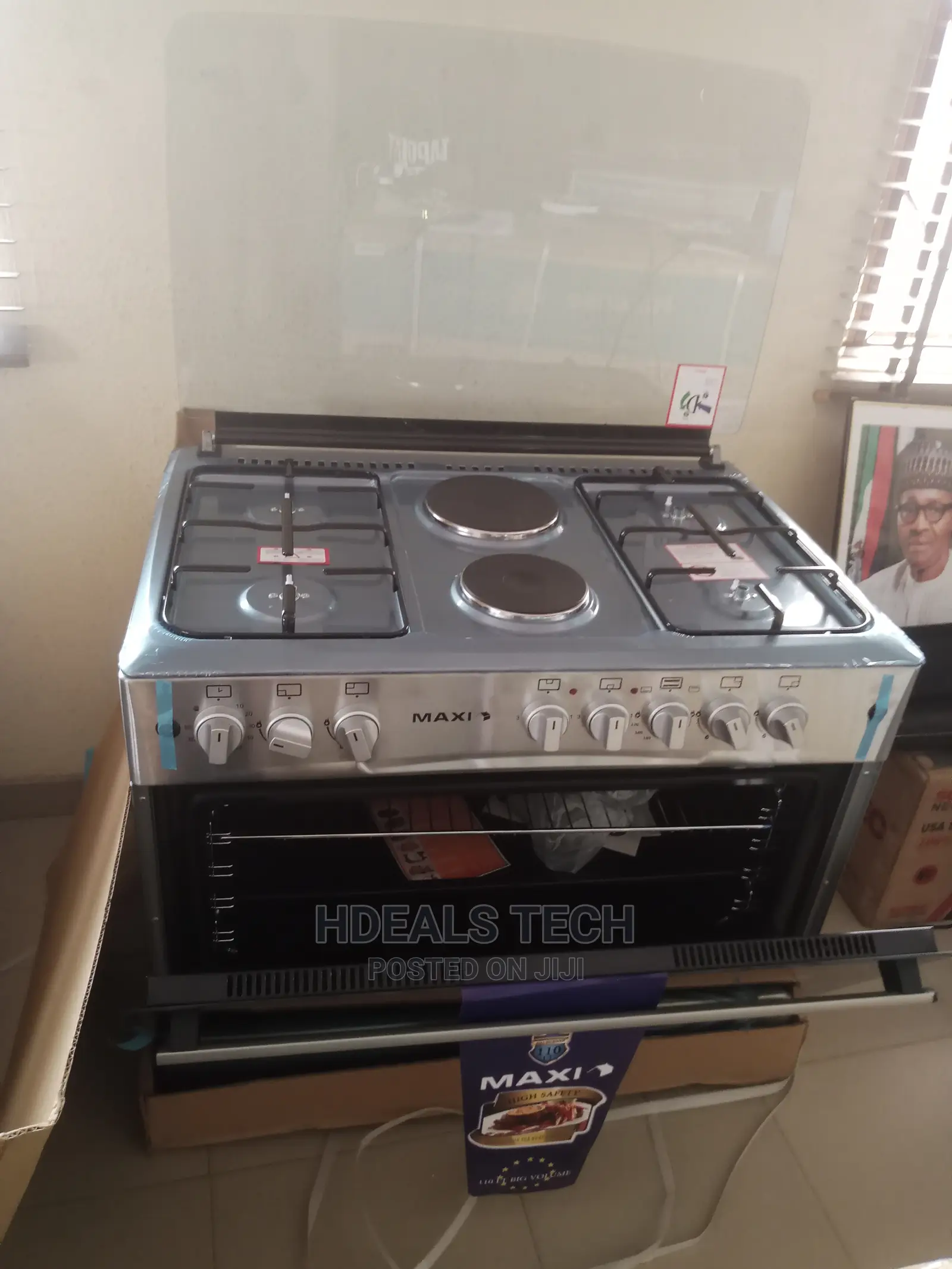 Maxi 60*90 Gas Cooker 4gas+2E Burner With Oven Auto Igniti
