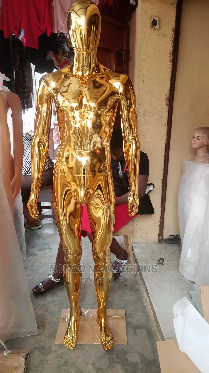 Male Full Gold Chrome Detachable Display Fashion Mannequins