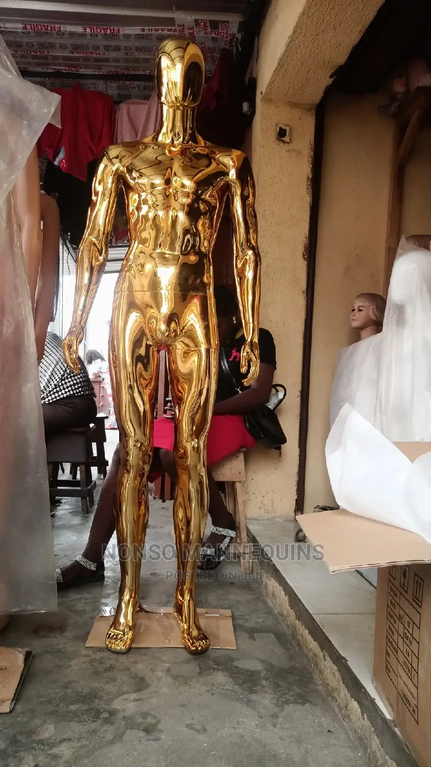 Male Full Gold Chrome Detachable Display Fashion Mannequins