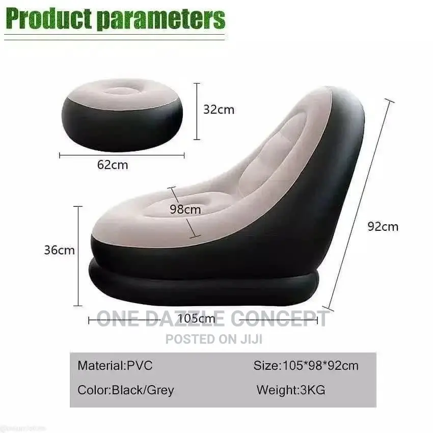 Inflatable Lounge Chair And Leg Rest