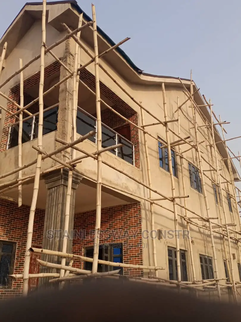 Dark Grey Glass Stainless Railings at Guzape District