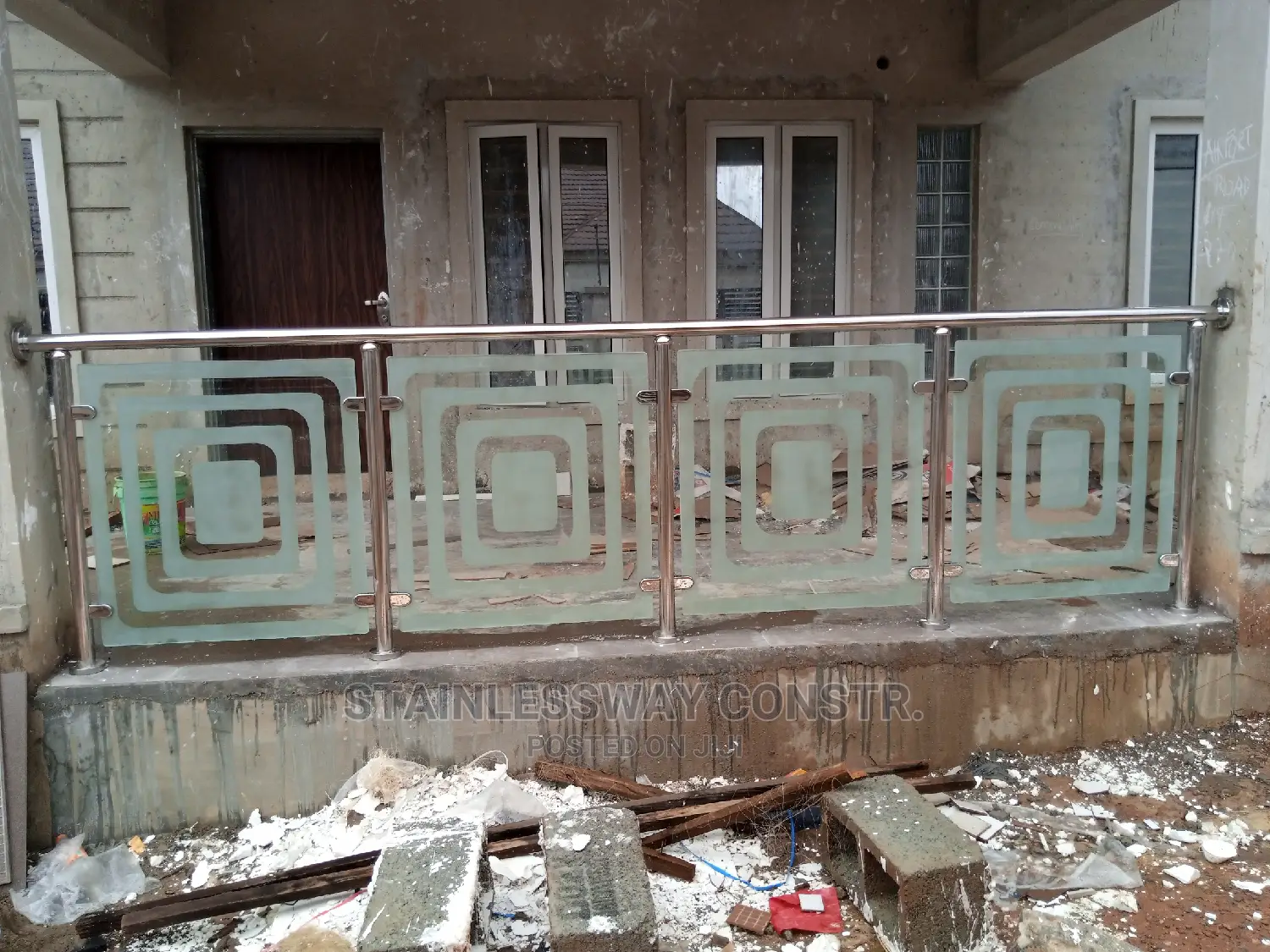 Stainless Designed Glass Railing@ Asokoro Axis