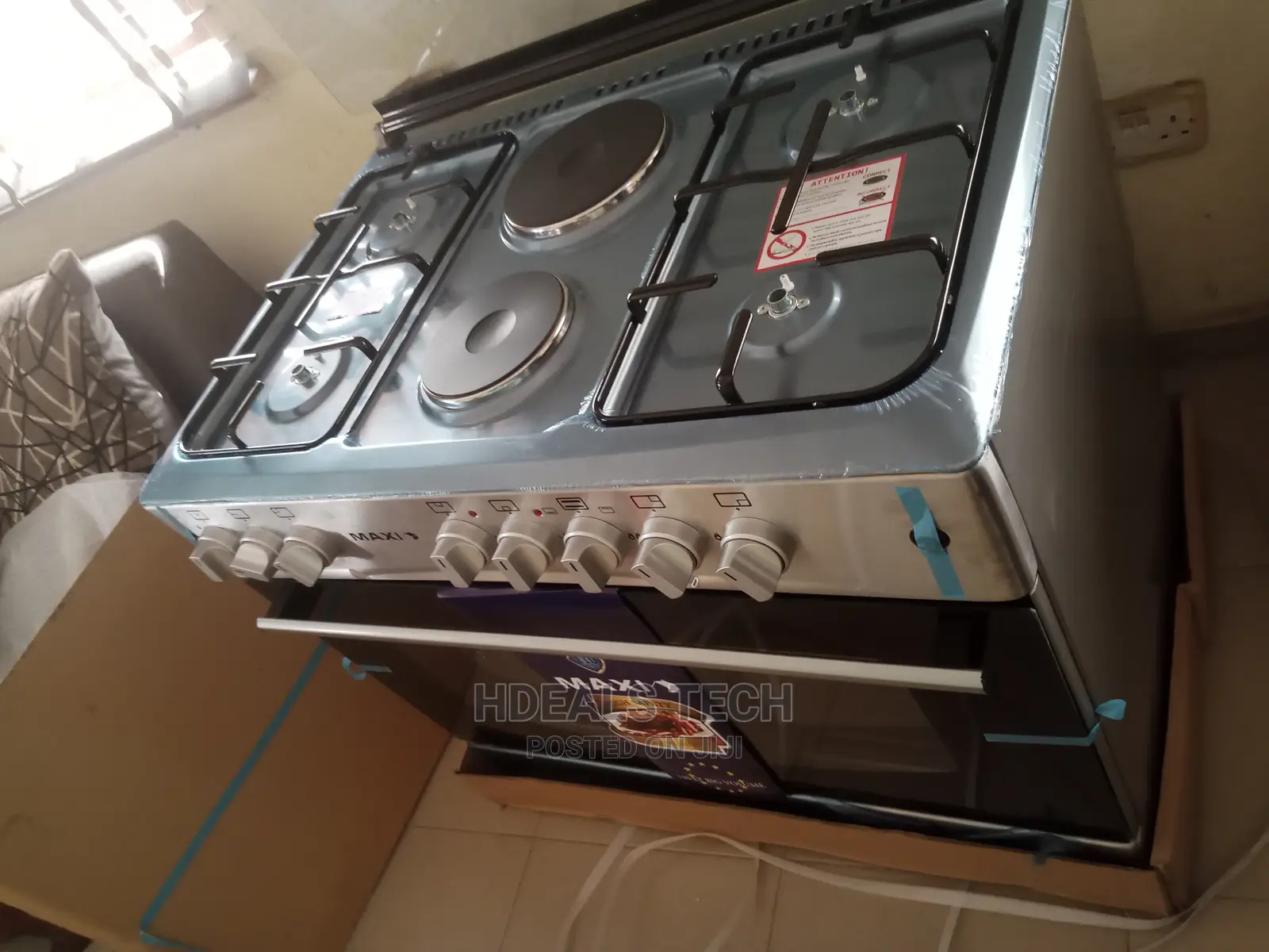 Maxi Standing Gas Cooker STYLE 60X90 (4GAS+2ELECTRIC) INOX