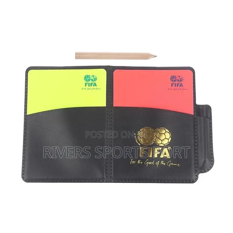 Sports Team Soccer Referee Red and Yellow Card