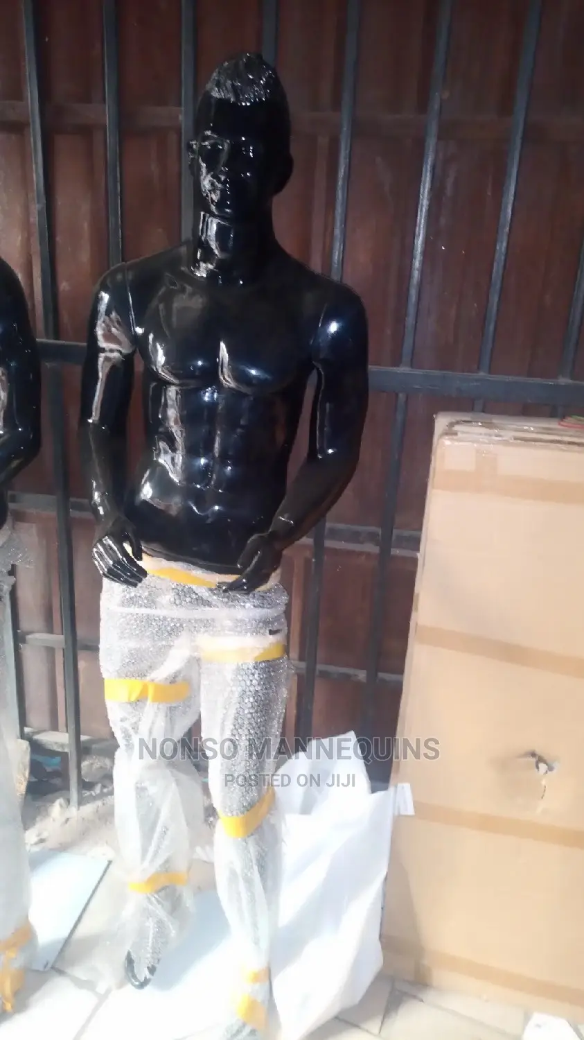 Black Fibre Male Full Body Mannequins Display