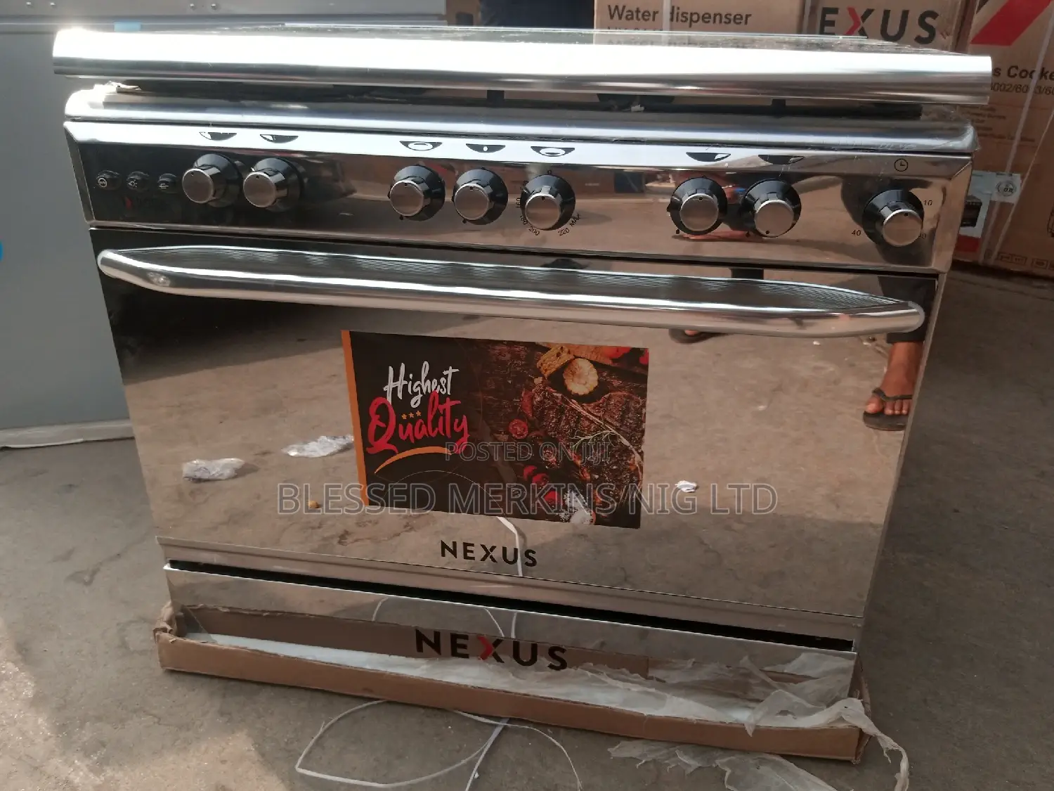 Nexus Standing Gas Cooker 5 Burners All Gas