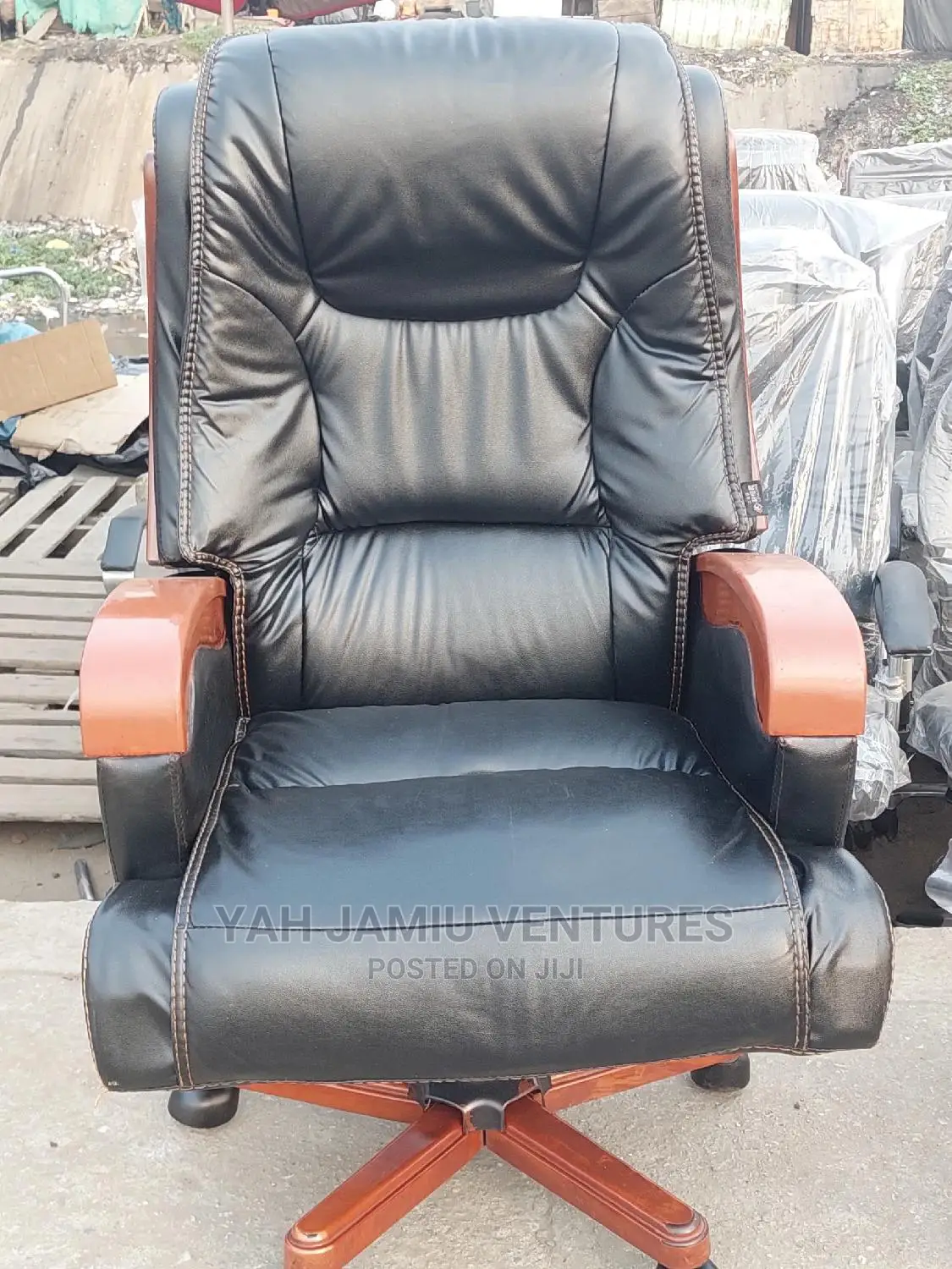 Executive Wooden and Leather Chair
