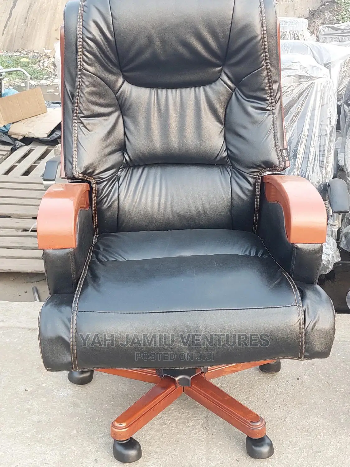 Executive Wooden and Leather Chair