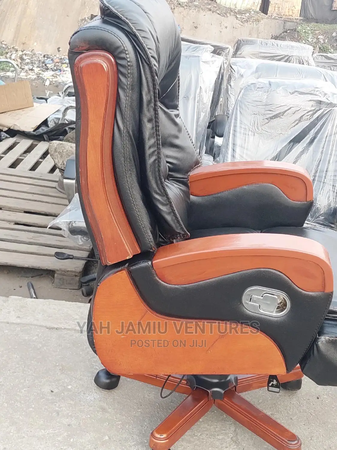 Executive Wooden and Leather Chair