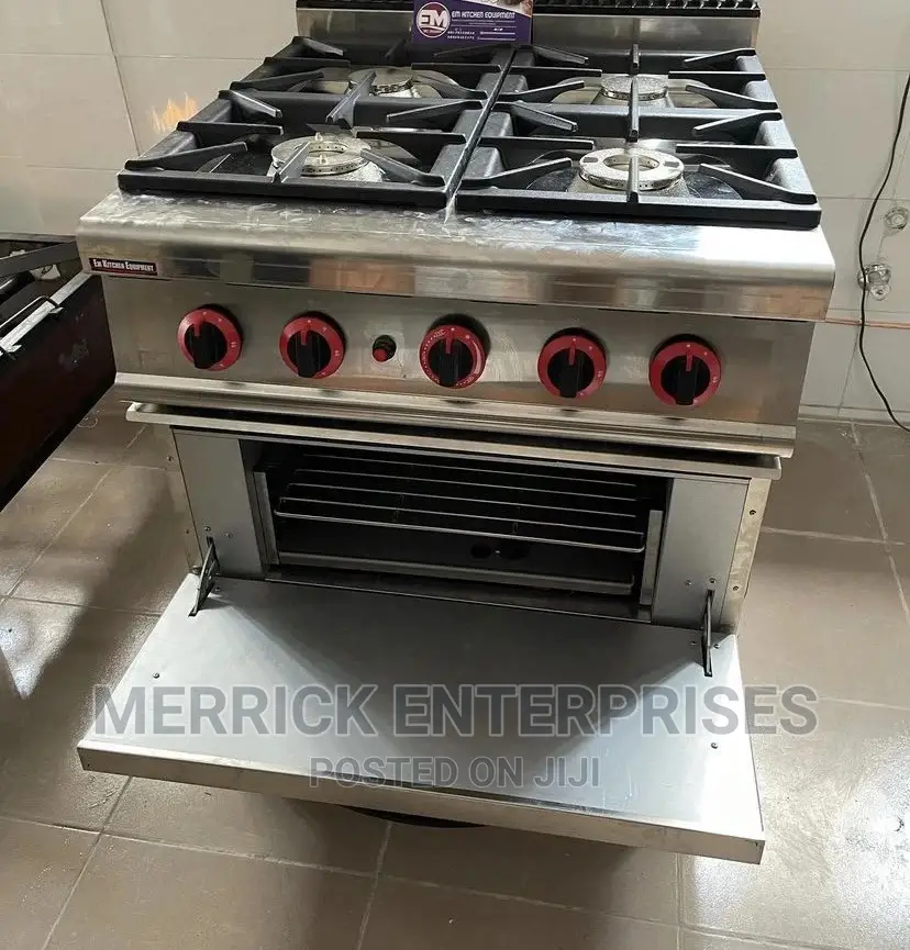 Industrial 4burner Gas Cooker With Oven