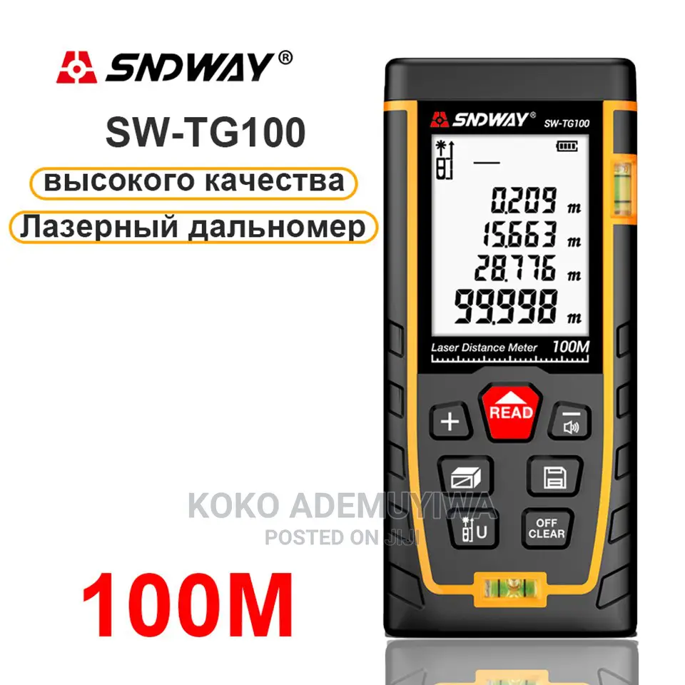 SNDWAY Laser Distance Rangefinder 100M Tape Ruler Measure